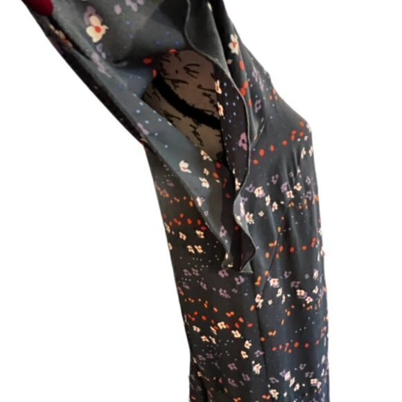 Cabi 3828 Muse Blue Floral Print Tunic Dress Women‎ Size XS Short Sleeve Boho - Picture 5 of 15